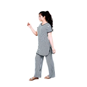 Black White Strip 2 Piece