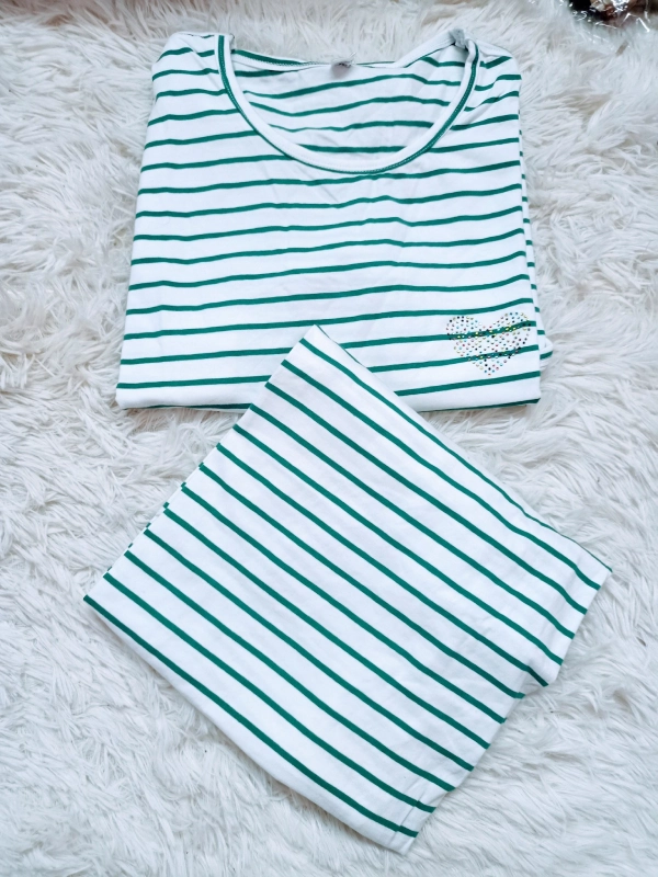 Green White Strip 2 Piece - Image 2